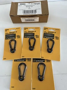 Everbilt Coated Sprink Link With Eyelet 1/4in Black 5pack PN 44074 - Picture 1 of 3