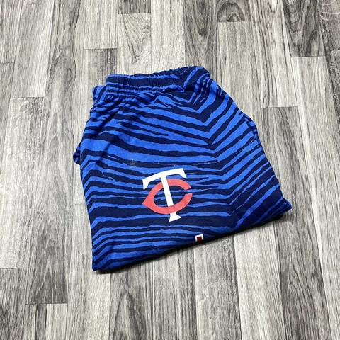 MINNESOTA TWINS MLB Graphic Stretch Waist  Blue Zebra Print Pants Men's Size XL Cover