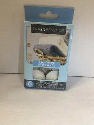 Luminessence Scented Tea Candles Frehs Linen 6 Ct home decoration - - Image 1 of 4