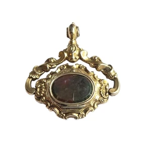 FABELHAFTES GEDENK SPINNER MEDAILLON MIT HARTEN STEINEN, HAAREN, VERZIERT GOLD SILBER VERGOLDET - Bild 1 von 14