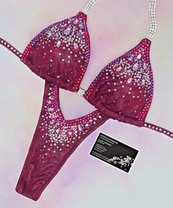 Cranberry Cascade figure/physique competition suit - Picture 1 of 2