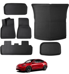 Lot de 6 tapis de sol Tesla Model Y 2024, 2023, 2022, 2021 (convient à 5 places) - Photo 1/10