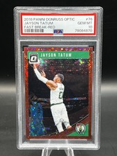 Jayson Tatum 2018-19 Donruss Optic Fast Break Red /85 SP PSA 10 Boston Celtics