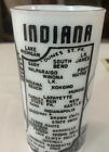 Vtg.Hazel Atlas State Indiana Milk White Souvenir Glass 50S 60S Native Chiefdr17