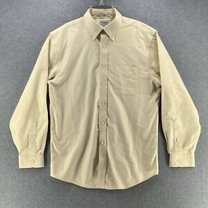 LL Bean MENS Dress Shirt Wrinkle Resistant Button Down Collar 15.5-33 Yellow