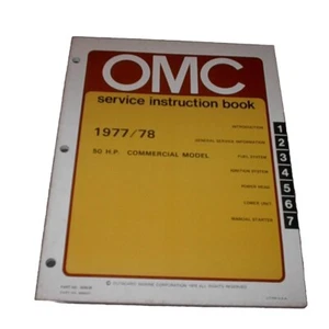 1977 / 78 OMC 50 HP Commercial Service Instruction Book - Picture 1 of 1
