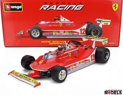 Ferrari 312 T4 19879 South Africa G.P Gilles Villeneuve 1/18 Burago 18-16814 - Immagine 1 di 4