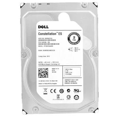 Disco Rigido Dell 0R755K 2TB 7200RPM SAS II 3.5'' Pollici ST32000444SS - Immagine 1 di 4