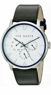 Ted Baker London TE50623003 "James" Black Leather Strap Men's Watch NEW $155 - Image 1 of 3