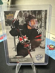 2023 Upper Deck Game Dated Moments Silver Parallel Connor Bedard Team Canada!!!
