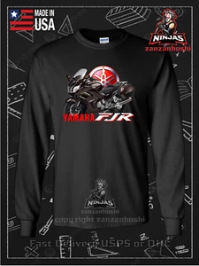 New Yamaha FJR 1300 Logo Men's Long Sleeve T-Shirt American Tees - Picture 1 of 12