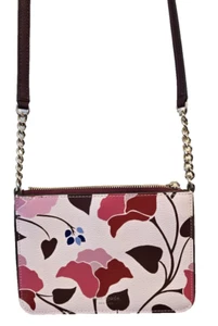Kate Spade NY Crossbody Leder Handtasche Eva Nouvaeu Bloom Chain Sommer Blumen Tasche - Bild 1 von 9