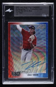 2021 Leaf Metal Draft 1990 1/1 Zac Veen #LA-ZV1 Auto 0c3e