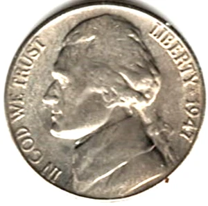 1947 S Jefferson níquel en estado brillante sin circular ~ stk j n14 - Imagen 1 de 4