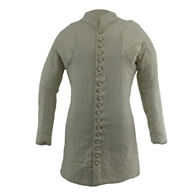 Abrigo Medieval Gambesón Grueso Acolchado Chaqueta Aketón SCA LARP Foto 1 de 4