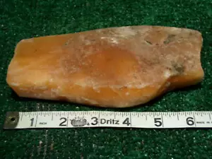 Thick GEM ORANGE ALABASTER Translucent Slab 636 Grams pound lb - Picture 1 of 3