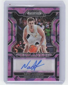 2022 Panini Prizm Draft Picks #CP-NLA Nate Laszewski Purple Ice Auto #/99 - Picture 1 of 2
