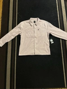 RVCA Corduroy Shirt Mens Large Lt pink Regular Fit Button Up - Picture 1 of 3