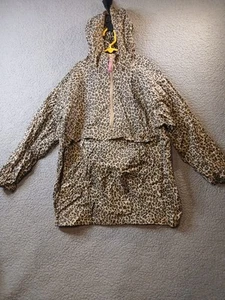 The Children's Place Girls Rain Jacket  Large Cheetah Print Hood Packs In Pouch - Picture 1 of 13
