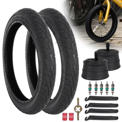 14 Inch Bike Tires, 14x1.75/47-254 Tire and 14x1.75/2.125 Inner Tube with 32M... - Image 1 of 4