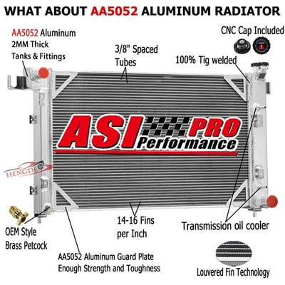 3 Row Aluminum Radiator Fits 98-02 Dodge Ram 1500 2500 3500 1999-01 Ramcharger - Image 1 of 4