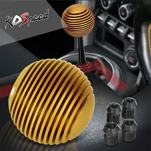 NRG SK-703GD 50mm Diameter Billet Aluminum Heatsink Style Ball Shift Knob Gold - Bild 1 von 5