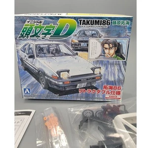 Aoshima 1/24 Initial D No.5 Takumi Fujiwara AE86 Trueno Vol1 Type Model Open Box - Picture 1 of 5