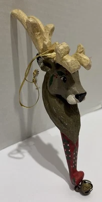 "Casa de Hatten Reno Adorno de Navidad Cabeza Jingle Bell Resina 9""" Foto 1 de 4