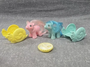 Vintage MLP Newborn Twins Noodles Doodles ABC My Little Pony G1 avec accessoires - Photo 1/4