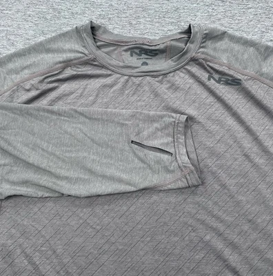NRS Silkweight Shirt Mens Medium Gray Long Sleeve UPF 50+ Fishing Outdoor Hiking - Image 1 of 4