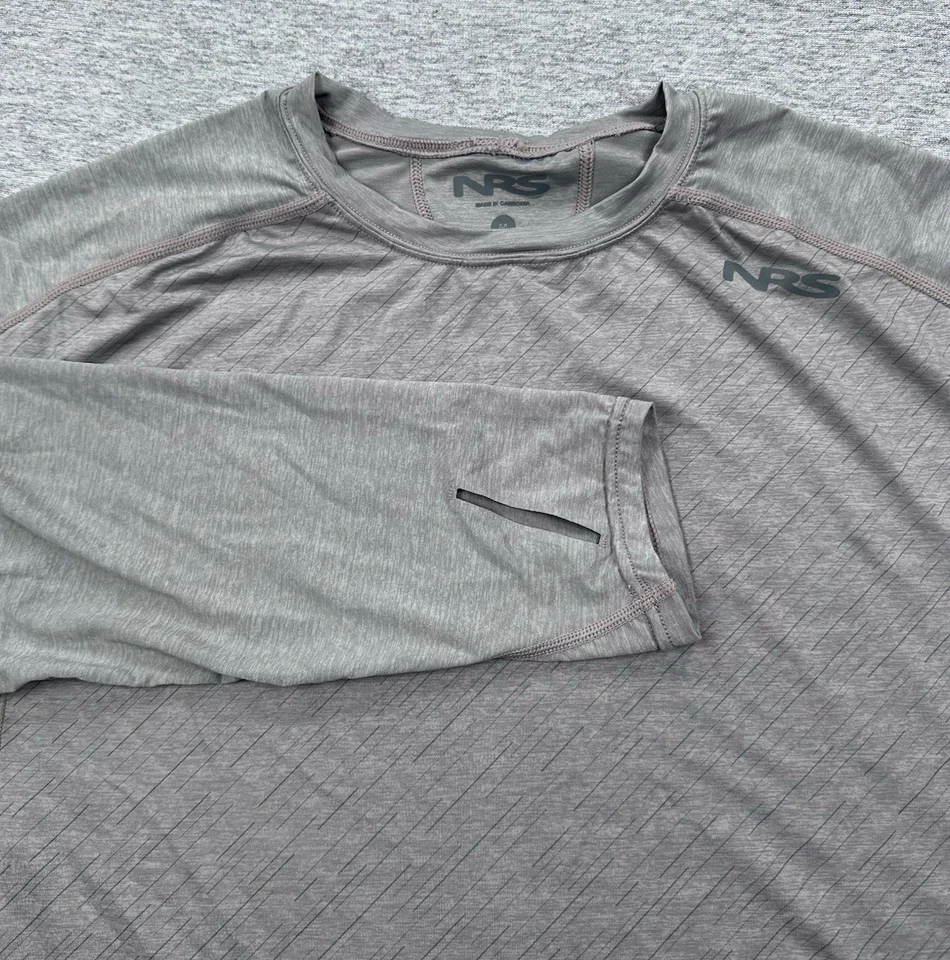 NRS Silkweight Shirt Mens Medium Gray Long Sleeve UPF 50+ Fishing Outdoor Hiking - Image 1 of 4