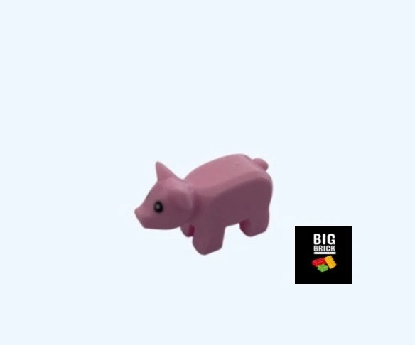 BIG BRICK LITTLE BRICK BBLB Stein Baby Schwein / Ferkel City Bauernhof Tier, Lego kompatibel - Neu