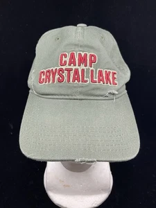Friday the 13th Camp Crystal Lake Distressed Strapback Hat Baseball Cap Jason - Picture 1 of 3