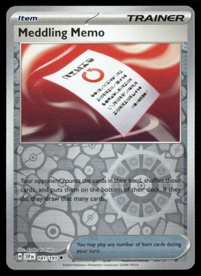 SV08: Surging Sparks #181/191 Meddling Memo - Image 1 of 2