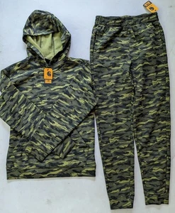 Carhartt Camo Graphic Sweatshirt/Sweatpants Big kids green set Brand New - Picture 1 of 7