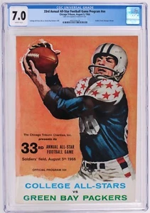 33º Programa Anual de Juegos de Fútbol Americano All-Star 1966 (CGC losa 7.0) - Imagen 1 de 1