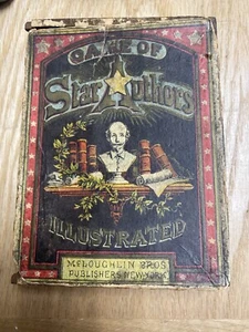 1877 McLoughlin Bros Publishers New York Game Of Star Authors - Picture 1 of 10