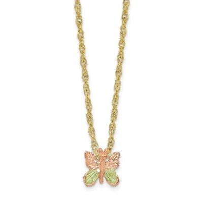 Collar Mariposa Oro Colinas Negras Tricolor 10k 10BH700-18 Foto 1 de 2