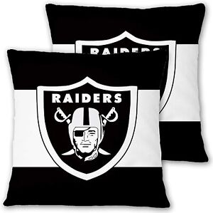 Las Vegas Raiders Home Throw Pillow Covers Set of 2 Sofa Decor Cushion Cases