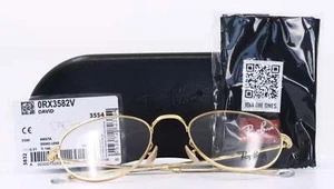 Ray-Ban RB 3582V DAVID 2500 Gold Round Unisex Full Rim Eyeglasses 51-20-140 - Picture 1 of 12