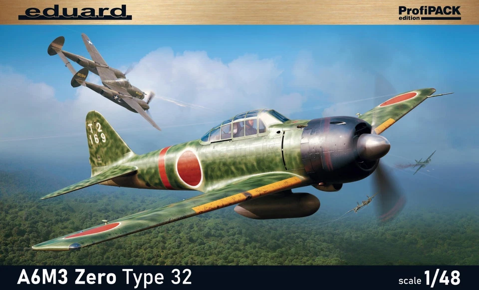 Eduard 82213 Mitsubishi A6M3 Zero Type 32 ProfiPACK Edition 1:48 modellismo - Immagine 1 di 1