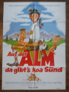 Auf der Alm, da gibt's koa Sünd (BRD, 1974) Filmplakat DIN A1 Alena Penz Terofal - Imagen 1 de 1