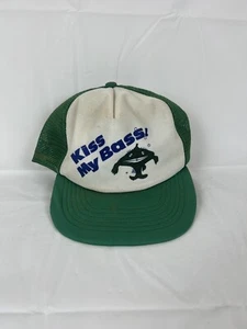 Kiss My Bass Fisherman’s Trucker Hat Outdoors Cap - Picture 1 of 4