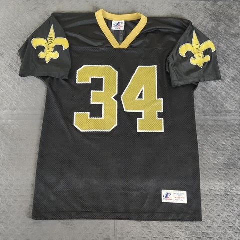 Ricky Williams  New Orleans Saints Jersey Logo Athletic Vintage Black Men Medium Cover