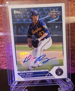2023 Topps Pro Debut  Will Rudy AUTO #PD-150 Milwaukee Brewers