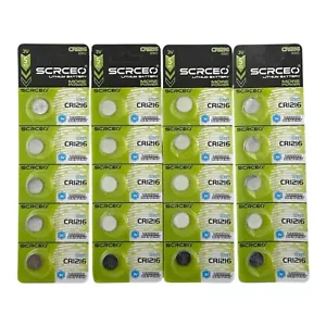Lot Lithium Battery SCRCEO 3V CR1216 CR 1216 BR1216 DL1216 Remote Button Cell - Picture 1 of 11