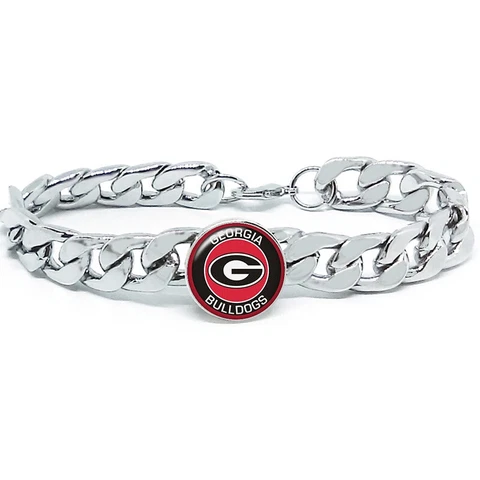 Georgia Bulldogs Mens Link Chain Bracelet University State College Gift D4 Cover