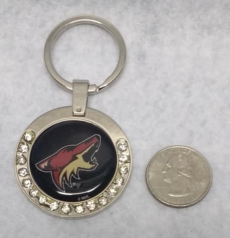 Phoenix Coyotes NHL Licensed Premium Rhinestone Keychain w/ split ring Cover