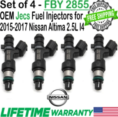 OEM Jecs x4 Fuel Injectors for 2015, 2016, 2017 Nissan Altima 2.5L I4 #FBY-2855 - Image 1 of 4