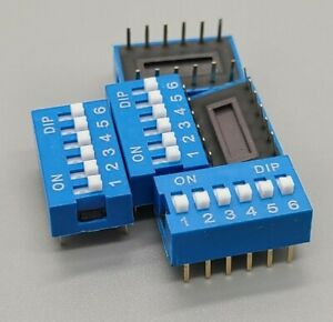 Schiebeschalter Slide DIP Schalter Module 1 2 3 4 5 6 8 PIN 2.54mm SPST Blue Red
